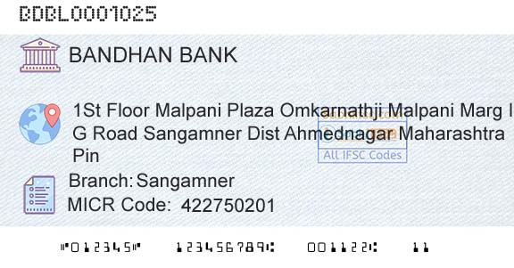 Bandhan Bank Limited SangamnerBranch 