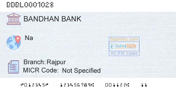 Bandhan Bank Limited RajpurBranch 