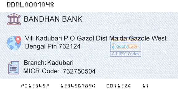 Bandhan Bank Limited KadubariBranch 
