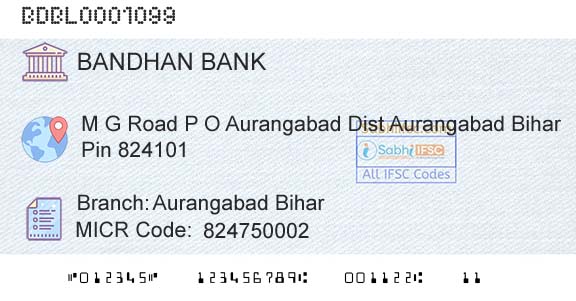 Bandhan Bank Limited Aurangabad BiharBranch 
