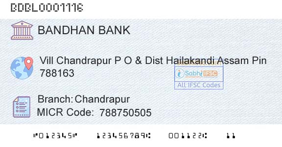 Bandhan Bank Limited ChandrapurBranch 