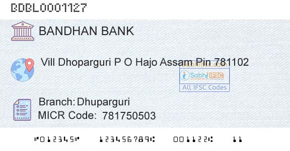 Bandhan Bank Limited DhuparguriBranch 