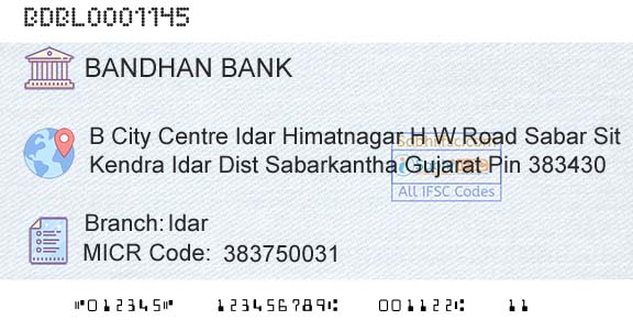 Bandhan Bank Limited IdarBranch 