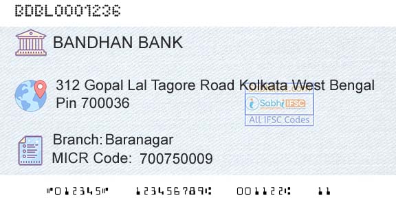 Bandhan Bank Limited BaranagarBranch 