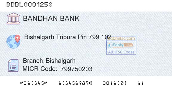 Bandhan Bank Limited BishalgarhBranch 