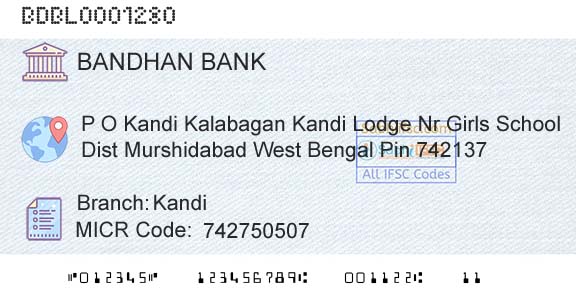 Bandhan Bank Limited KandiBranch 