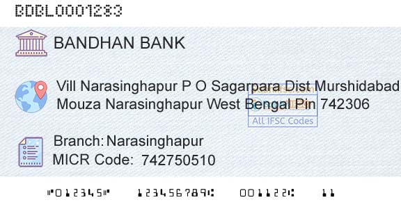 Bandhan Bank Limited NarasinghapurBranch 