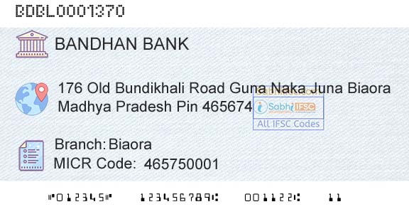 Bandhan Bank Limited BiaoraBranch 