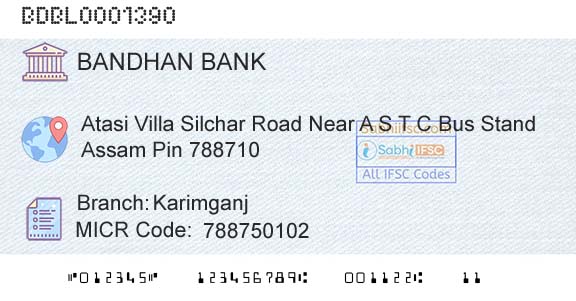 Bandhan Bank Limited KarimganjBranch 