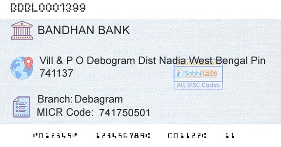 Bandhan Bank Limited DebagramBranch 