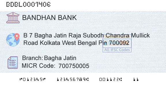 Bandhan Bank Limited Bagha JatinBranch 