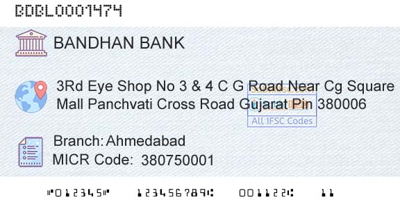 Bandhan Bank Limited AhmedabadBranch 