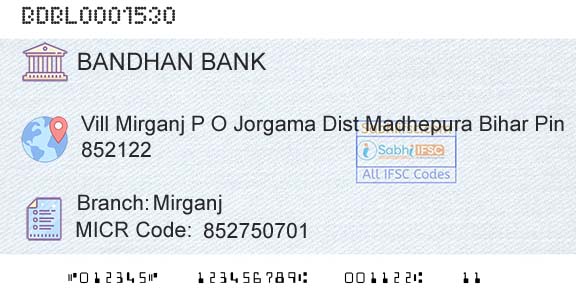 Bandhan Bank Limited MirganjBranch 