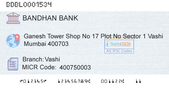 Bandhan Bank Limited VashiBranch 