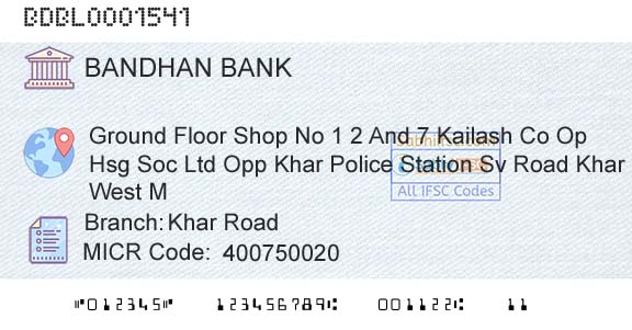 Bandhan Bank Limited Khar RoadBranch 