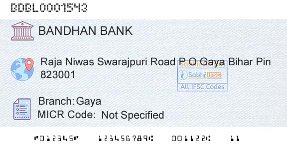 Bandhan Bank Limited GayaBranch 