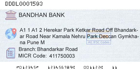 Bandhan Bank Limited Bhandarkar RoadBranch 