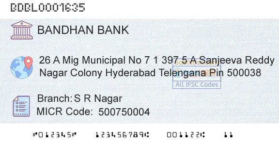 Bandhan Bank Limited S R NagarBranch 