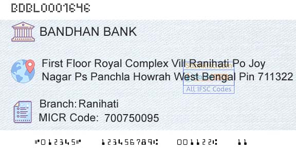 Bandhan Bank Limited RanihatiBranch 