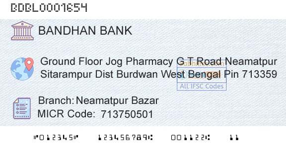 Bandhan Bank Limited Neamatpur BazarBranch 
