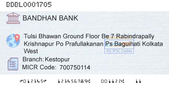 Bandhan Bank Limited KestopurBranch 