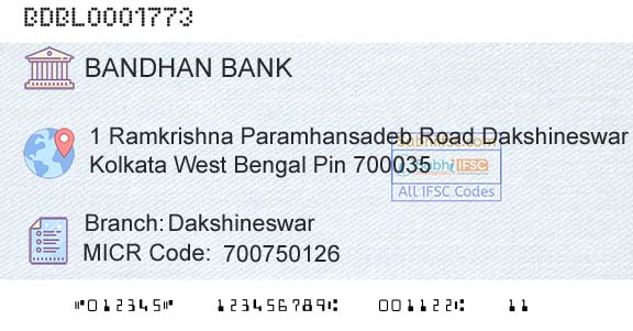 Bandhan Bank Limited DakshineswarBranch 
