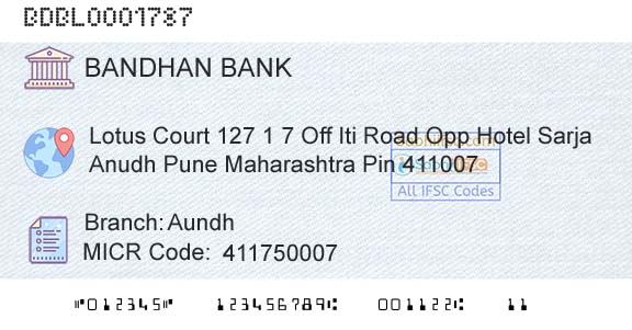 Bandhan Bank Limited AundhBranch 