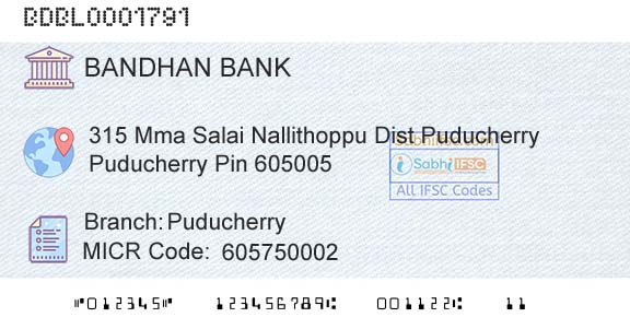 Bandhan Bank Limited PuducherryBranch 