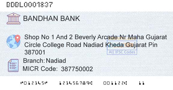 Bandhan Bank Limited NadiadBranch 