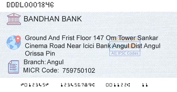 Bandhan Bank Limited AngulBranch 