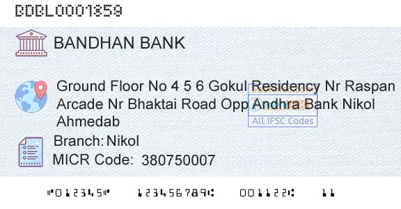Bandhan Bank Limited NikolBranch 