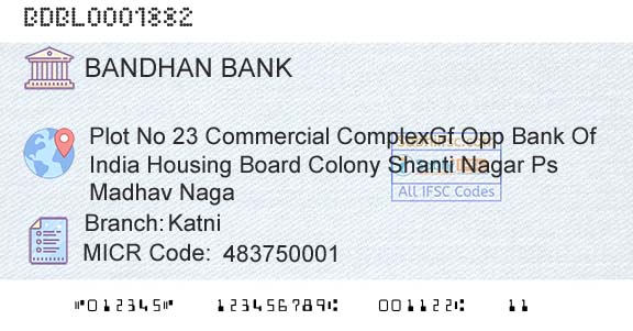 Bandhan Bank Limited KatniBranch 