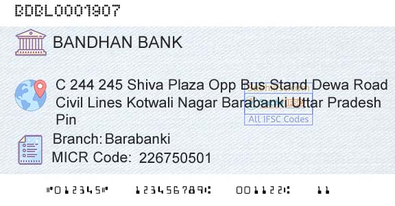 Bandhan Bank Limited BarabankiBranch 