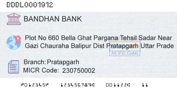Bandhan Bank Limited PratapgarhBranch 