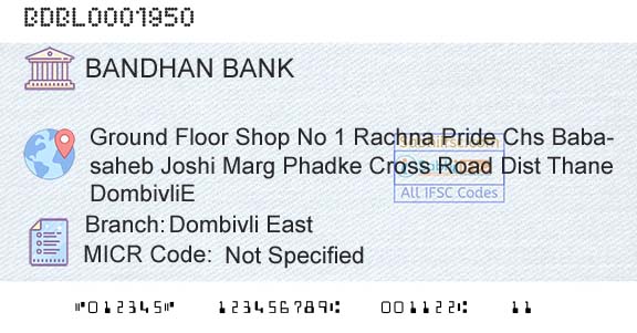 Bandhan Bank Limited Dombivli EastBranch 