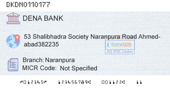 Dena Bank NaranpuraBranch 