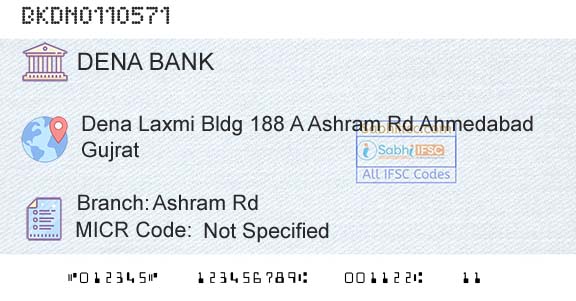 Dena Bank Ashram RdBranch 