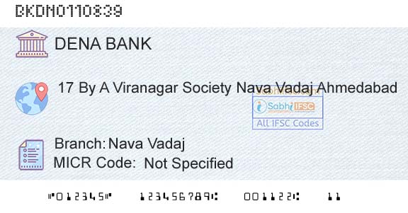 Dena Bank Nava VadajBranch 