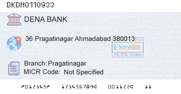 Dena Bank PragatinagarBranch 