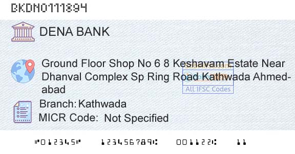Dena Bank KathwadaBranch 