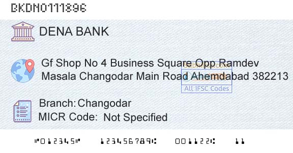 Dena Bank ChangodarBranch 