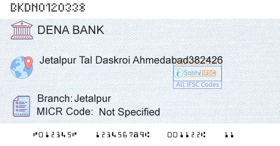 Dena Bank JetalpurBranch 