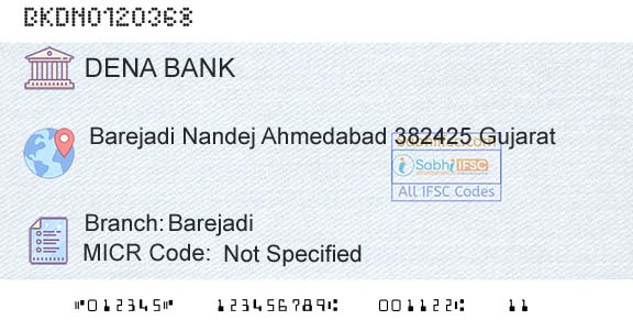 Dena Bank BarejadiBranch 