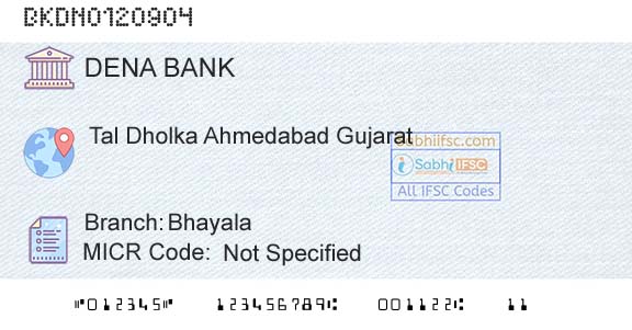 Dena Bank BhayalaBranch 