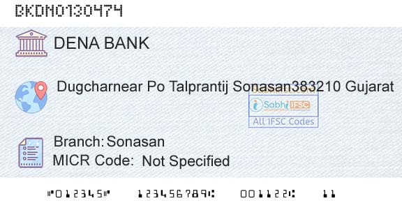 Dena Bank SonasanBranch 