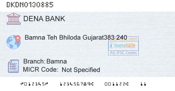 Dena Bank BamnaBranch 