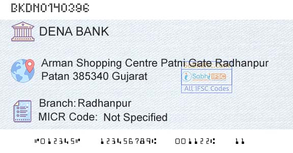 Dena Bank RadhanpurBranch 