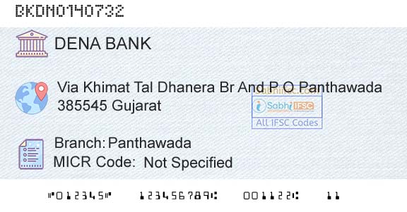 Dena Bank PanthawadaBranch 