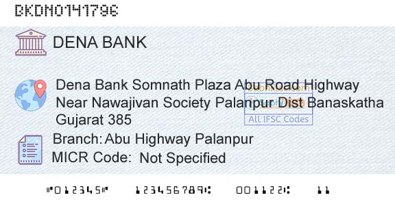 Dena Bank Abu Highway PalanpurBranch 
