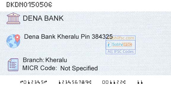 Dena Bank KheraluBranch 